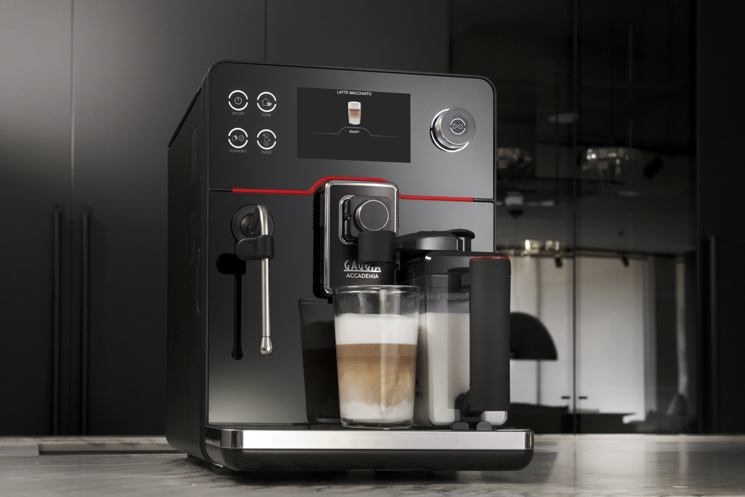 Gaggia New Accademia Black Glass